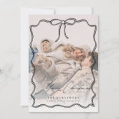 Eerste kerst getrouwde boog foto kerst feestdagenkaart (Voorkant)