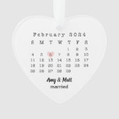 Eerste kerst getrouwde foto en datum keramiek ornament (voorkant)