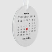 Eerste kerst getrouwde foto en datum keramiek ornament (voorkant)