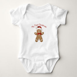 Eerste kerst gingerbread man romper
