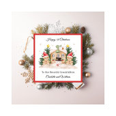 Eerste Kerst Gingerbread Snowman Kerst Kaart