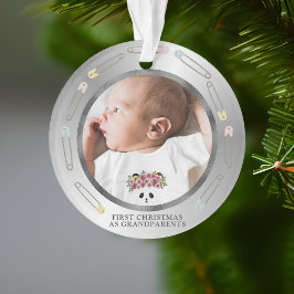 Eerste Kerst Grootouders Baby Foto Ornament