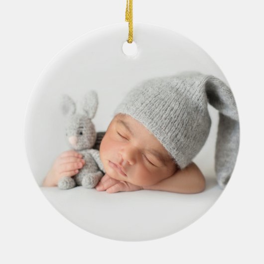 Eerste kerst Grootouders baby herten dubbele kant Keramisch Ornament (Achterkant)