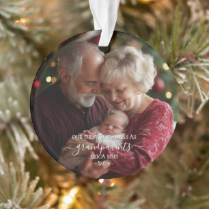 Eerste kerst Grootouders Boom Ornament Custom
