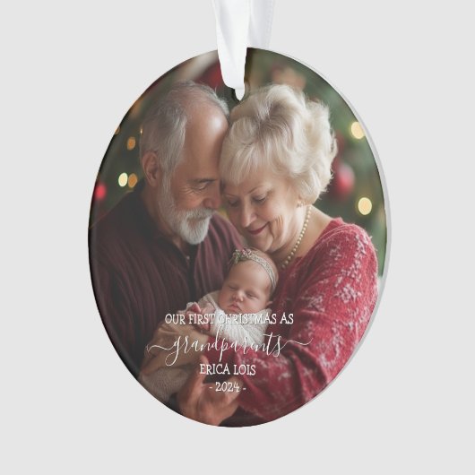 Eerste kerst Grootouders Boom Ornament Custom (voorkant)