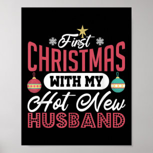 Eerste kerst hete nieuwe man Pas getrouwd vrouw br Poster