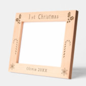 Eerste kerst Holly, snoep Canes, Show Naam 10x8 Gegraveerde Lijstjes (Links)