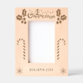 Eerste kerst Holly, snoep Canes, Show naam 4x6 Gegraveerde Lijstjes (Voorkant)