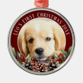 Eerste kerst hond foto Ornament (Voorkant)