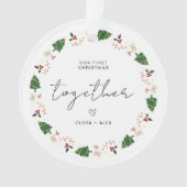 Eerste kerst houden sake kerst paar cadeau ornament (voorkant)