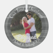 Eerste kerst in beeld glas ornament (Voorkant)