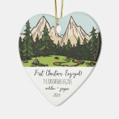 Eerste kerst in beeld keramisch ornament (Links)