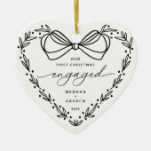 Eerste kerst in beeld keramisch ornament (Voorkant)