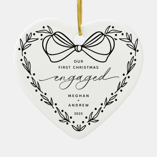 Eerste kerst in beeld keramisch ornament (Voorkant)