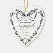 Eerste kerst in beeld keramisch ornament (Links)