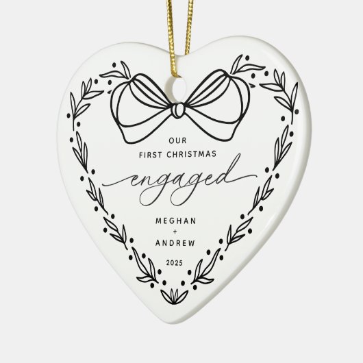 Eerste kerst in beeld keramisch ornament (Links)