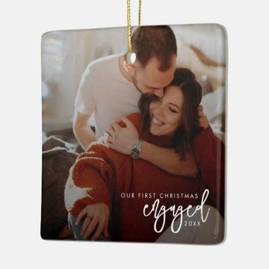 Eerste kerst in beeld keramisch ornament (Links)