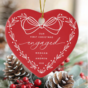 Eerste kerst in beeld keramisch ornament