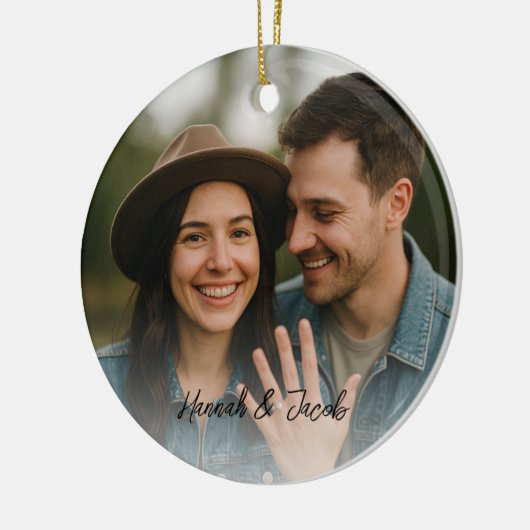 Eerste kerst in beeld keramisch ornament (Links)