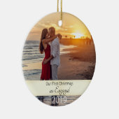Eerste kerst in beeld keramisch ornament (Rechts)