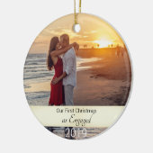 Eerste kerst in beeld keramisch ornament (Links)