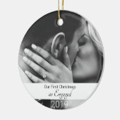 Eerste kerst in beeld keramisch ornament (Links)