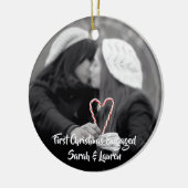 Eerste kerst in beeld | Lesbische koppel Keramisch Ornament (Links)