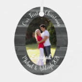 Eerste kerst in beeld metalen ornament (Voorkant)