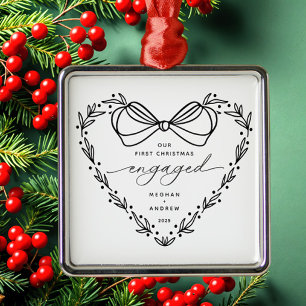 Eerste kerst in beeld metalen ornament