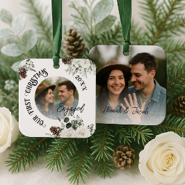 Eerste kerst in beeld metalen ornament