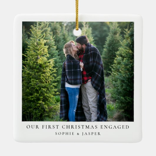 Eerste kerst in beeld | Minimale foto van Verlovin Keramisch Ornament (Achterkant)