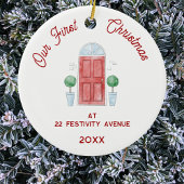 Eerste kerst in de nieuwe Waterverf Keramisch Ornament