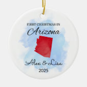 Eerste kerst in het Arizona State Ornament (Voorkant)