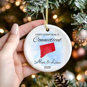 Eerste kerst in het Connecticut State Ornament