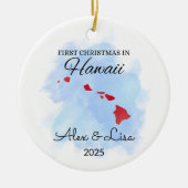 Eerste kerst in het Hawaii State Ornament (Voorkant)