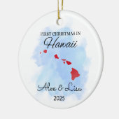 Eerste kerst in het Hawaii State Ornament (Links)