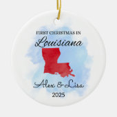 Eerste kerst in het Louisiana State Ornament (Voorkant)