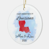 Eerste kerst in het Louisiana State Ornament (Links)