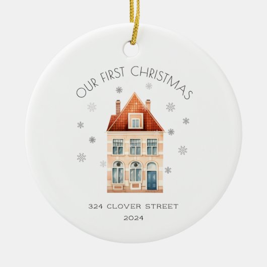 Eerste kerst in het New Home Holiday Ornament (Voorkant)
