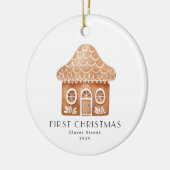 Eerste kerst in het nieuwe huis Gingerbread Orname Keramisch Ornament (Links)
