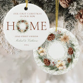 Eerste kerst in New Home Boho Keramisch Ornament
