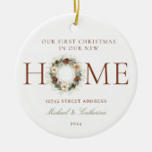 Eerste kerst in New Home Boho Keramisch Ornament (Voorkant)