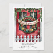 Eerste kerst in New Home Krans met Initialen Feestdagenkaart (Voorkant)