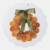 Eerste kerst in New Home Sinaasappel Krans Ornament Kaart (Achterkant)