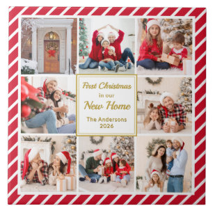 Eerste kerst in nieuw huis 8 foto familie-erfstuk tegeltje