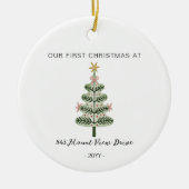 Eerste kerst in nieuw huis - Adres ornament (Voorkant)