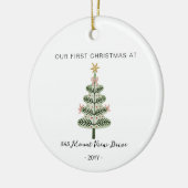 Eerste kerst in nieuw huis - Adres ornament (Links)