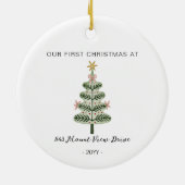 Eerste kerst in nieuw huis - Adres ornament (Achterkant)
