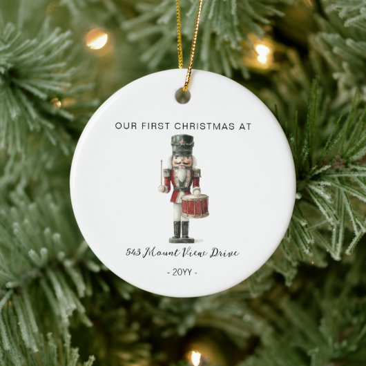 Eerste kerst in nieuw huis - adres ornament (Boom)