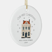 Eerste kerst in nieuw huis keramisch ornament (Rechts)